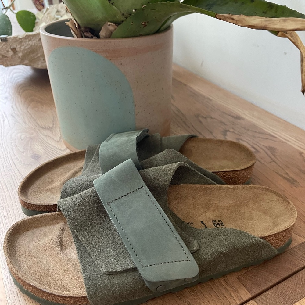Olive green Birkenstock limited color